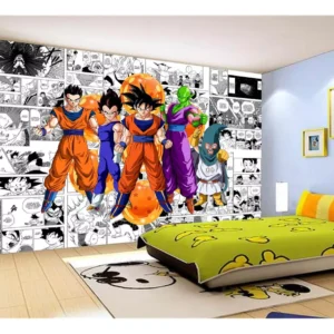 Papel De Parede Dragon Ball Goku Vegeta Anime 7,5m² Dbz179