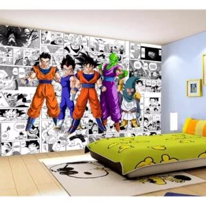 Papel De Parede Dragon Ball Goku Vegeta Anime 7,5m² Dbz180