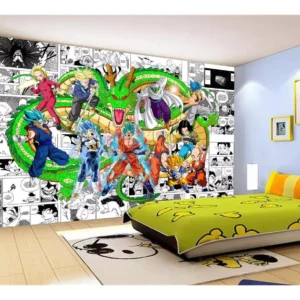 Papel De Parede Dragon Ball Goku Vegeta Anime 7,5m² Dbz185