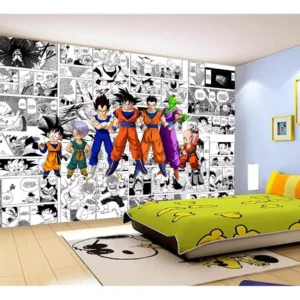 Papel De Parede Dragon Ball Goku Vegeta Anime 7,5m² Dbz192