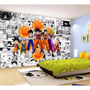 Papel De Parede Dragon Ball Goku Vegeta Anime 7,5m² Dbz193