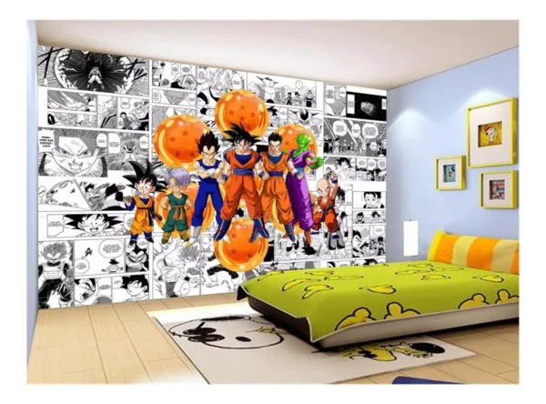 Papel De Parede Dragon Ball Goku Vegeta Anime 7,5m² Dbz193