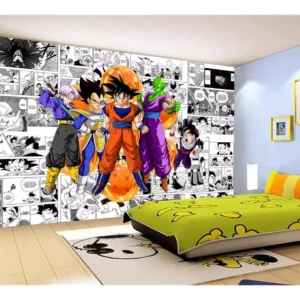 Papel De Parede Dragon Ball Goku Vegeta Anime 7,5m² Dbz195