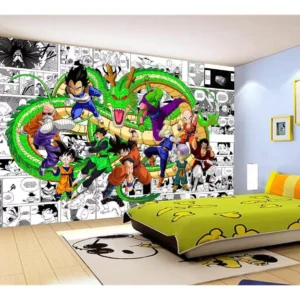 Papel De Parede Dragon Ball Goku Vegeta Anime 7,5m² Dbz196