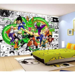 Papel De Parede Dragon Ball Goku Vegeta Anime 7,5m² Dbz197