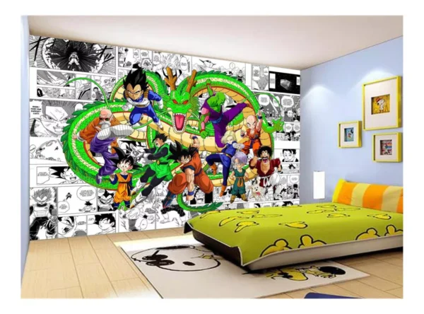 Papel De Parede Dragon Ball Goku Vegeta Anime 7,5m² Dbz197