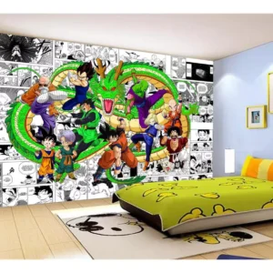 Papel De Parede Dragon Ball Goku Vegeta Anime 7,5m² Dbz200