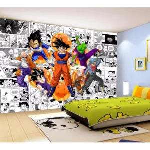 Papel De Parede Dragon Ball Goku Vegeta Anime 7,5m² Dbz202