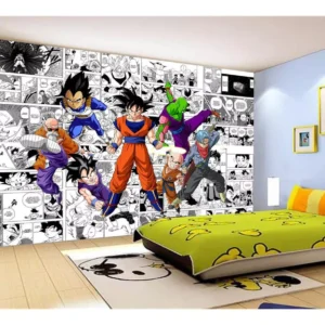 Papel De Parede Dragon Ball Goku Vegeta Anime 7,5m² Dbz204