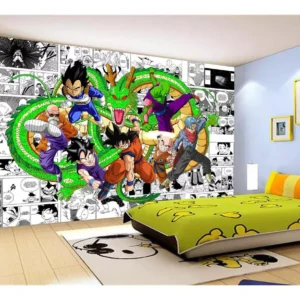 Papel De Parede Dragon Ball Goku Vegeta Anime 7,5m² Dbz206