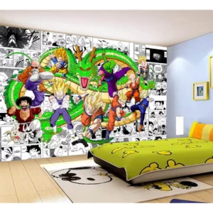 Papel De Parede Dragon Ball Goku Vegeta Anime 7,5m² Dbz207