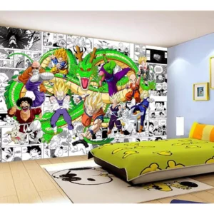 Papel De Parede Dragon Ball Goku Vegeta Anime 7,5m² Dbz208