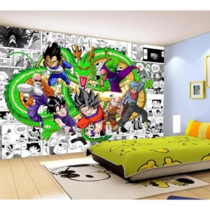 Papel De Parede Dragon Ball Goku Vegeta Anime 7,5m² Dbz209