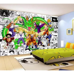 Papel De Parede Dragon Ball Goku Vegeta Anime 7,5m² Dbz210