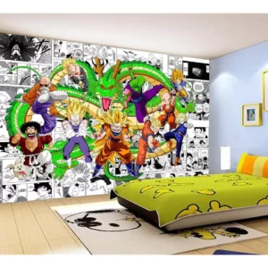 Papel De Parede Dragon Ball Goku Vegeta Anime 7,5m² Dbz211