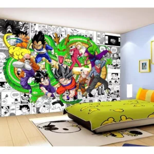 Papel De Parede Dragon Ball Goku Vegeta Anime 7,5m² Dbz212