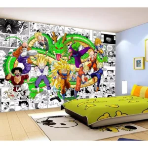 Papel De Parede Dragon Ball Goku Vegeta Anime 7,5m² Dbz214