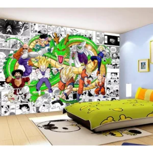 Papel De Parede Dragon Ball Goku Vegeta Anime 7,5m² Dbz216