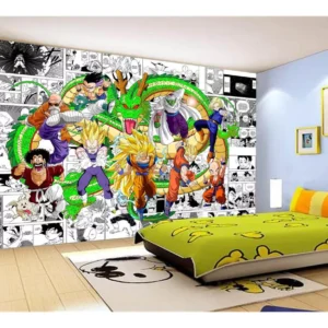 Papel De Parede Dragon Ball Goku Vegeta Anime 7,5m² Dbz217