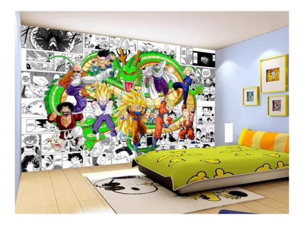 Papel De Parede Dragon Ball Goku Vegeta Anime 7,5m² Dbz217