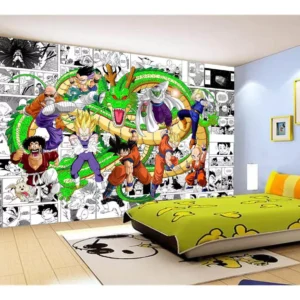 Papel De Parede Dragon Ball Goku Vegeta Anime 7,5m² Dbz218