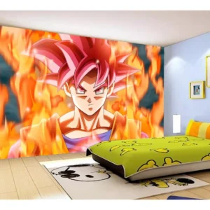 Papel De Parede Dragon Ball Goku Vegeta Anime 7,5m² Dbz22