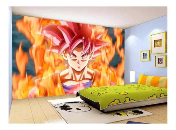 Papel De Parede Dragon Ball Goku Vegeta Anime 7,5m² Dbz22