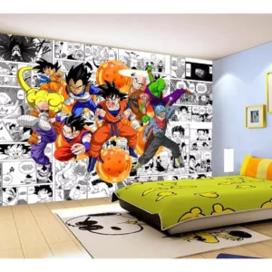 Papel De Parede Dragon Ball Goku Vegeta Anime 7,5m² Dbz221