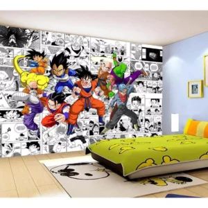 Papel De Parede Dragon Ball Goku Vegeta Anime 7,5m² Dbz222