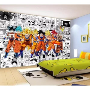 Papel De Parede Dragon Ball Goku Vegeta Anime 7,5m² Dbz223