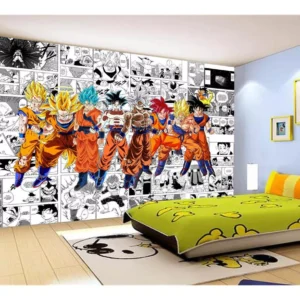 Papel De Parede Dragon Ball Goku Vegeta Anime 7,5m² Dbz225