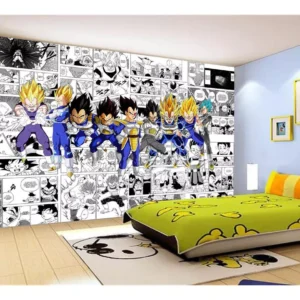 Papel De Parede Dragon Ball Goku Vegeta Anime 7,5m² Dbz226