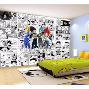 Papel De Parede Dragon Ball Goku Vegeta Anime 7,5m² Dbz227