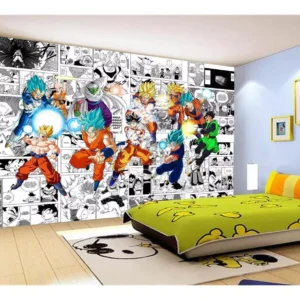 Papel De Parede Dragon Ball Goku Vegeta Anime 7,5m² Dbz229