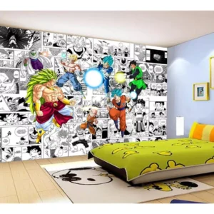 Papel De Parede Dragon Ball Goku Vegeta Anime 7,5m² Dbz230