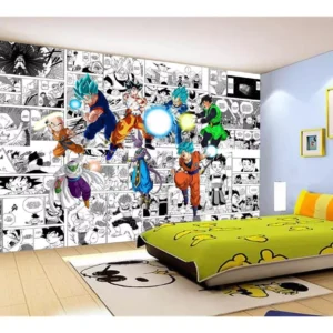 Papel De Parede Dragon Ball Goku Vegeta Anime 7,5m² Dbz233