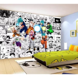 Papel De Parede Dragon Ball Goku Vegeta Anime 7,5m² Dbz234