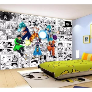 Papel De Parede Dragon Ball Goku Vegeta Anime 7,5m² Dbz235