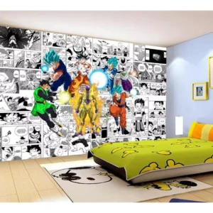 Papel De Parede Dragon Ball Goku Vegeta Anime 7,5m² Dbz236