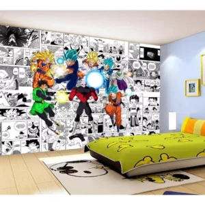 Papel De Parede Dragon Ball Goku Vegeta Anime 7,5m² Dbz239