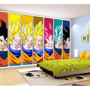 Papel De Parede Dragon Ball Goku Vegeta Anime 7,5m² Dbz24