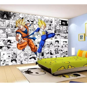 Papel De Parede Dragon Ball Goku Vegeta Anime 7,5m² Dbz241