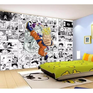 Papel De Parede Dragon Ball Goku Vegeta Anime 7,5m² Dbz242