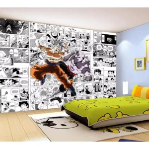 Papel De Parede Dragon Ball Goku Vegeta Anime 7,5m² Dbz248