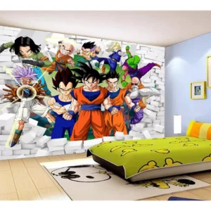 Papel De Parede Dragon Ball Goku Vegeta Anime 7,5m² Dbz25