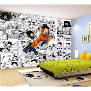 Papel De Parede Dragon Ball Goku Vegeta Anime 7,5m² Dbz250