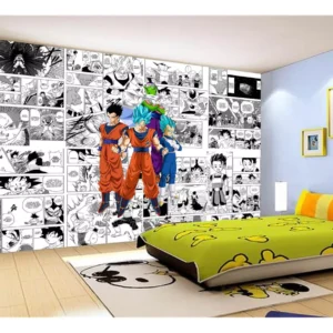 Papel De Parede Dragon Ball Goku Vegeta Anime 7,5m² Dbz252