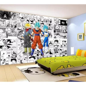 Papel De Parede Dragon Ball Goku Vegeta Anime 7,5m² Dbz253