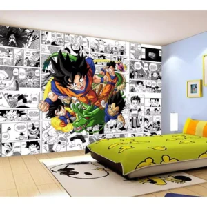 Papel De Parede Dragon Ball Goku Vegeta Anime 7,5m² Dbz254