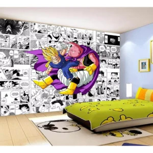 Papel De Parede Dragon Ball Goku Vegeta Anime 7,5m² Dbz255